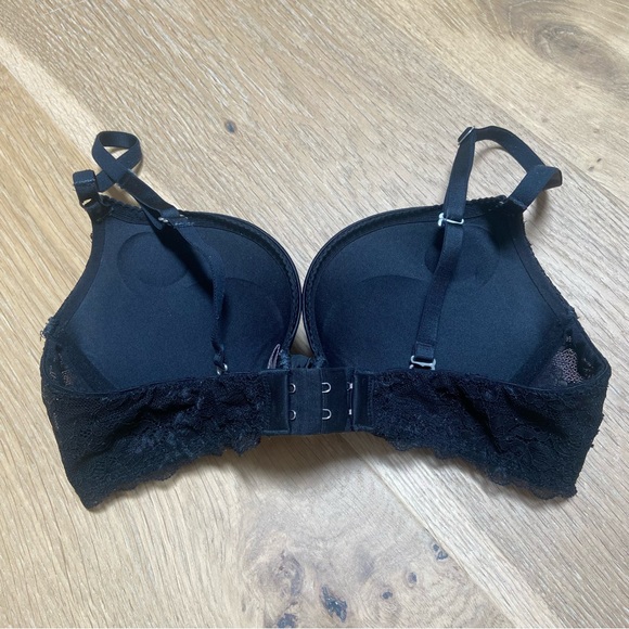 Aerie Limited Edition Black Rhinestones Push-up Bra - Picture 4 of 5